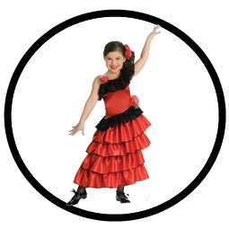 Flamenco Kostm Kinder - Spanische Prinzessin - Klicken fr grssere Ansicht