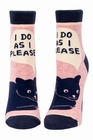 I Do As I Please - Kurze Damensocken Blue Q