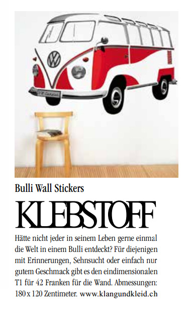 Bulli Wall Stickers - Auto Illustrierte