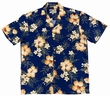 Original Hawaiihemd - Hibiscus Garden - Navy - Paradise Found Modell: HGANavy
