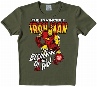 LOGOSHIRT - IRON MAN SHIRT - MARVEL - OLIV