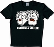 LOGOSHIRT - MUPPETS - WALDORF & STATLER SHIRT - SCHWARZ