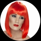 Glam Per�cke Neon Rot