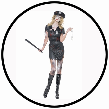 Zombie Polizistin Kost�m - Klicken f�r gr�ssere Ansicht