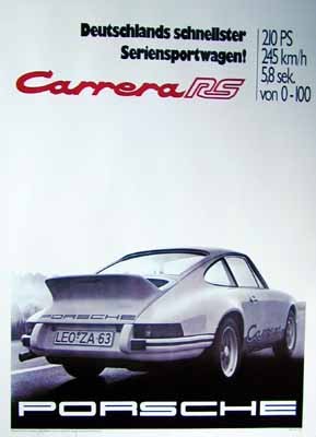 PORSCHE POSTER - PORSCHE CARRERA RS