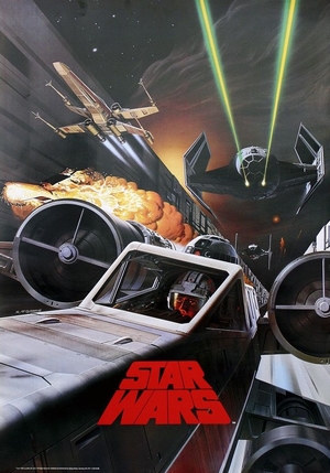 STAR WARS POSTER BATTLE IN DEATH STAR CANAL